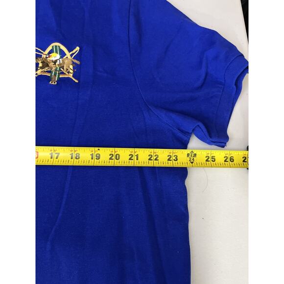 Polo Ralph Lauren Polo Shirt XL Preppy Equestrian Polo Match Crest Normcore Golf - Picture 12 of 13